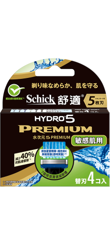 水次元 5 PREMIUM 刮鬍刀片-敏感肌用